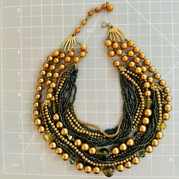 Vintage Multi Strand Statement Necklace - Picture 8 of 13